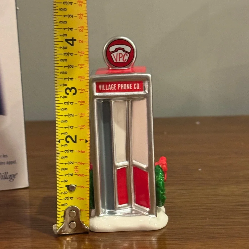 Department 56 Village Phone Booth Snow Village Accessory in Box Dept 56